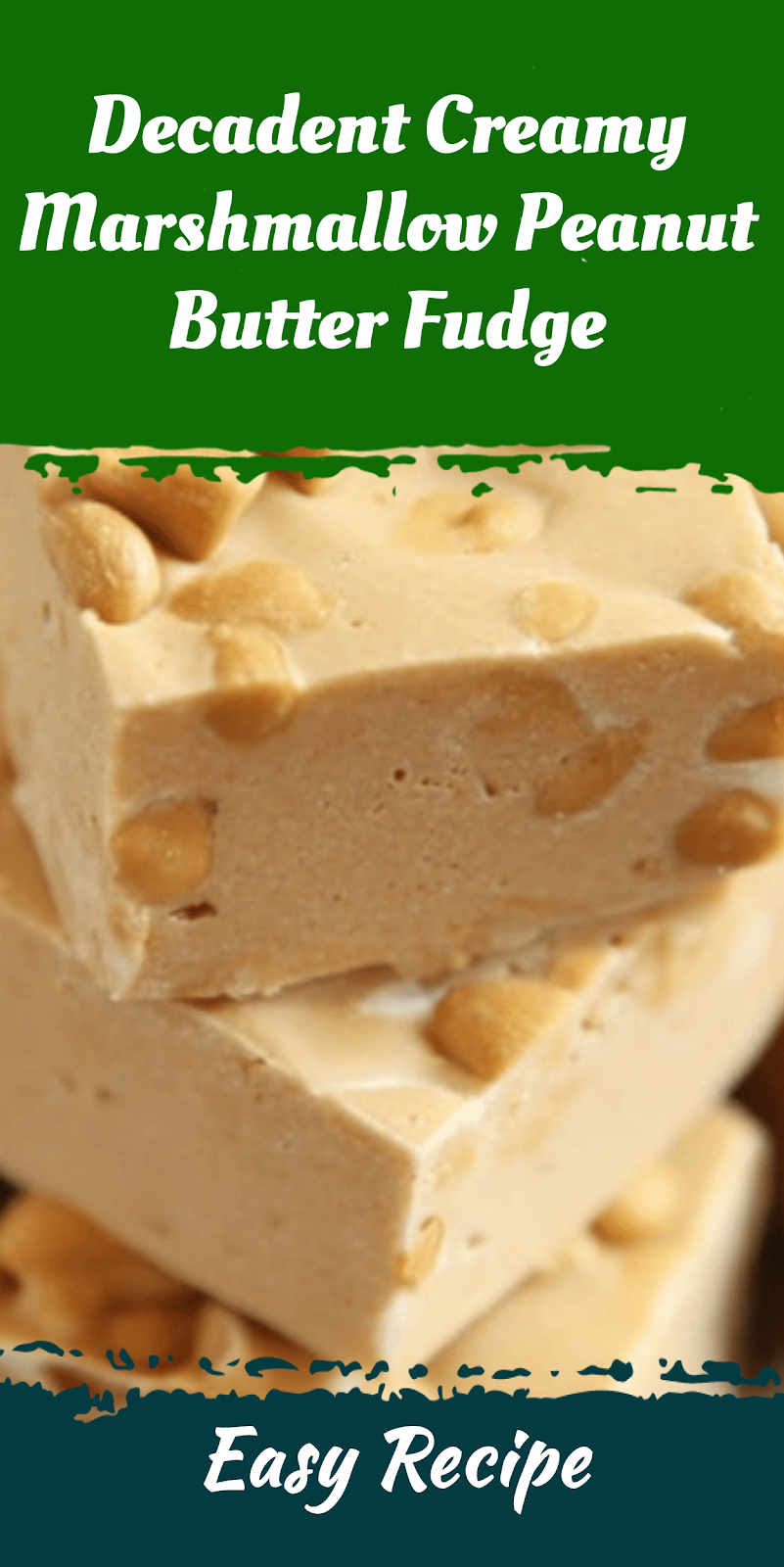 Decadent Creamy Marshmallow Peanut Butter Fudge