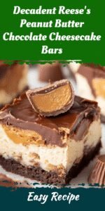Decadent Reese's Peanut Butter Chocolate Cheesecake Bars