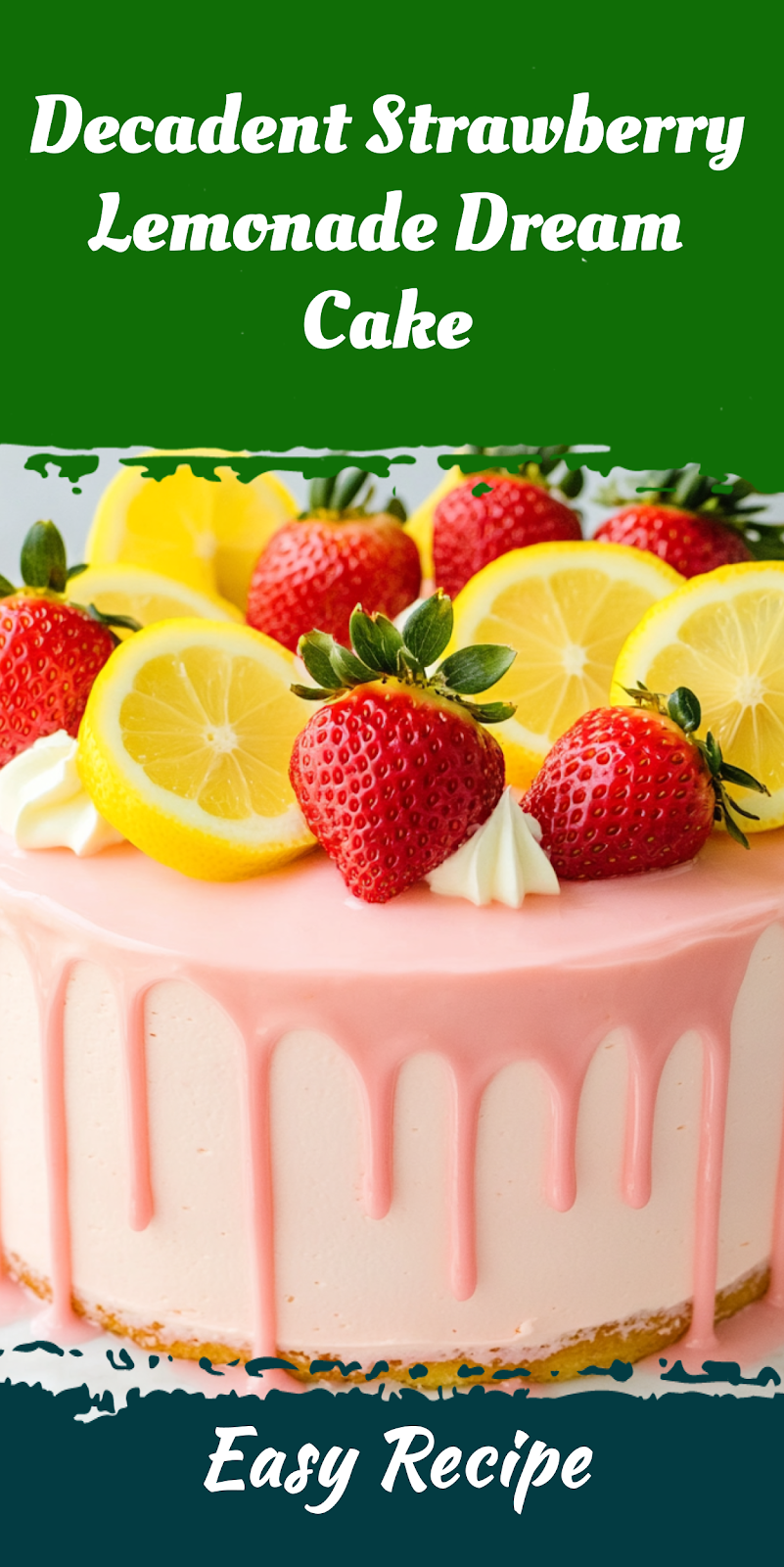 Decadent Strawberry Lemonade Dream Cake