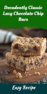 Decadently Classic Lazy Chocolate Chip Bars