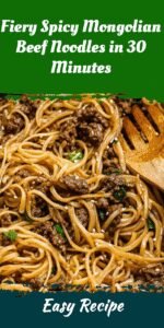 Fiery Spicy Mongolian Beef Noodles in 30 Minutes