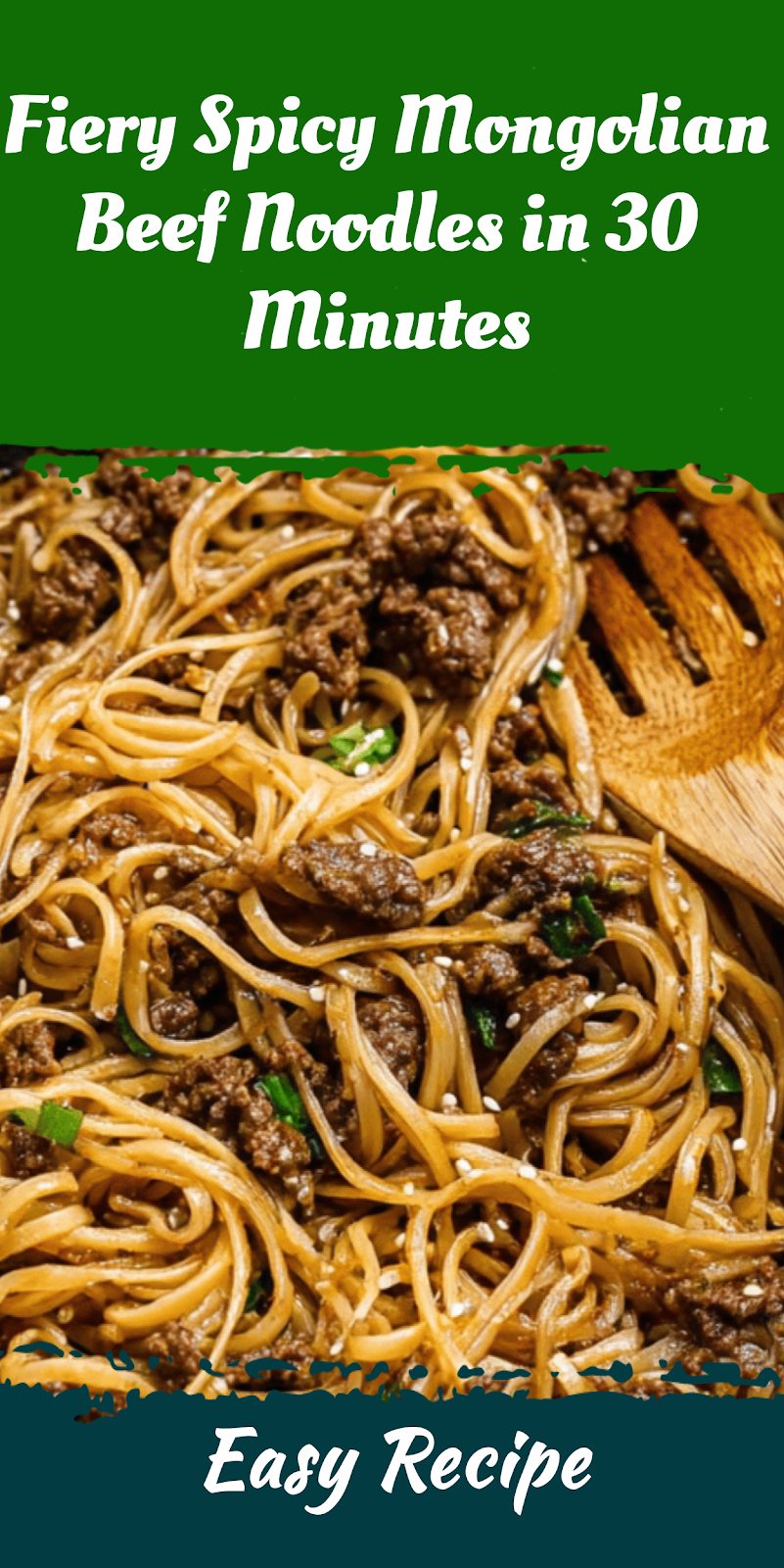 Fiery Spicy Mongolian Beef Noodles in 30 Minutes