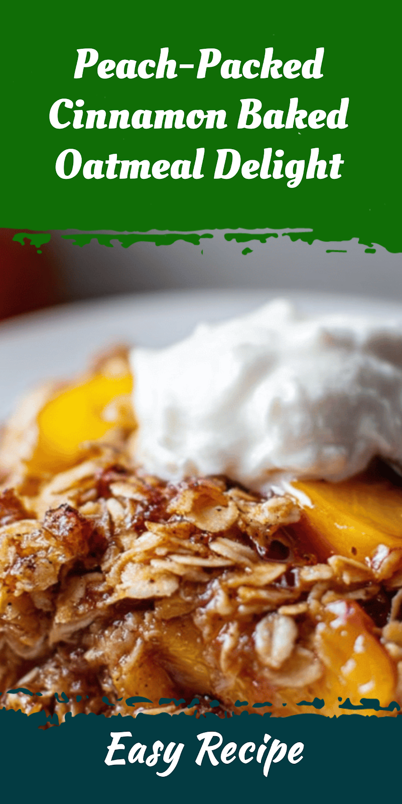 Peach-Packed Cinnamon Baked Oatmeal Delight