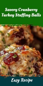Savory Cranberry Turkey Stuffing Balls
