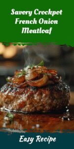 Savory Crockpot French Onion Meatloaf