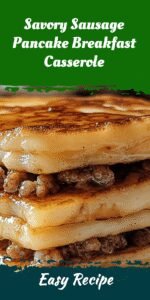 Savory Sausage Pancake Breakfast Casserole