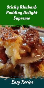 Sticky Rhubarb Pudding Delight Supreme