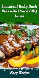 Succulent Baby Back Ribs with Peach BBQ Sauce