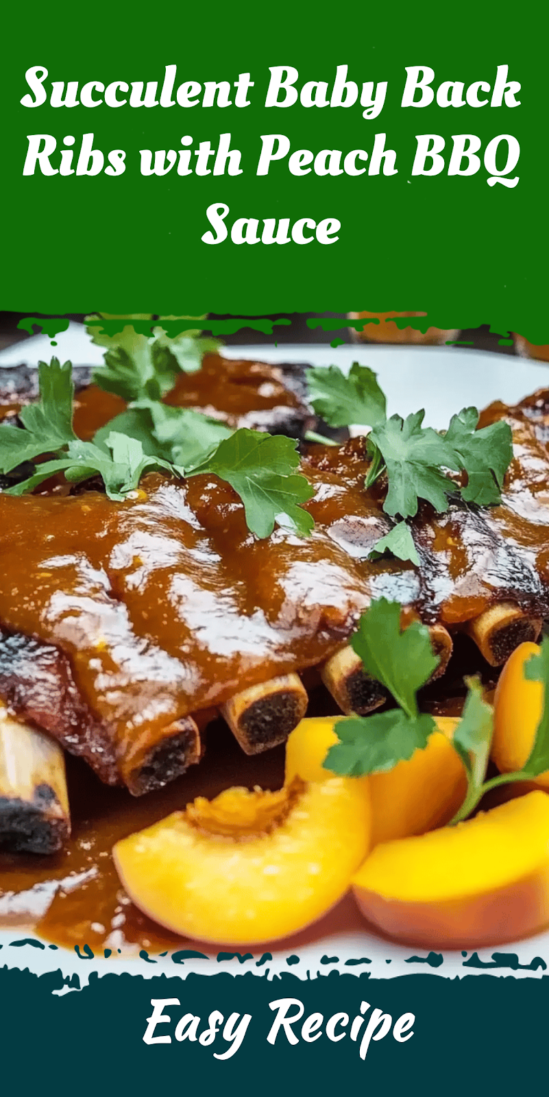 Succulent Baby Back Ribs with Peach BBQ Sauce