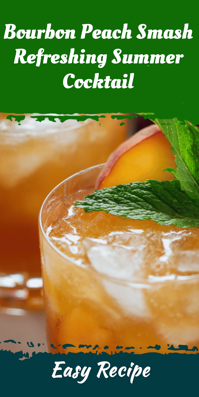 Bourbon Peach Smash Refreshing Summer Cocktail