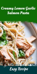Creamy Lemon Garlic Salmon Pasta