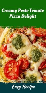 Creamy Pesto Tomato Pizza Delight