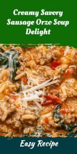 Creamy Savory Sausage Orzo Soup Delight