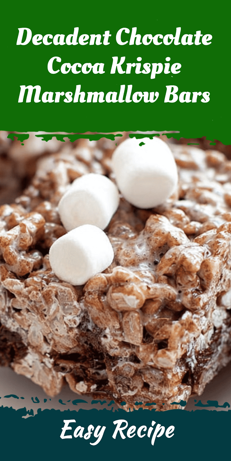 Decadent Chocolate Cocoa Krispie Marshmallow Bars