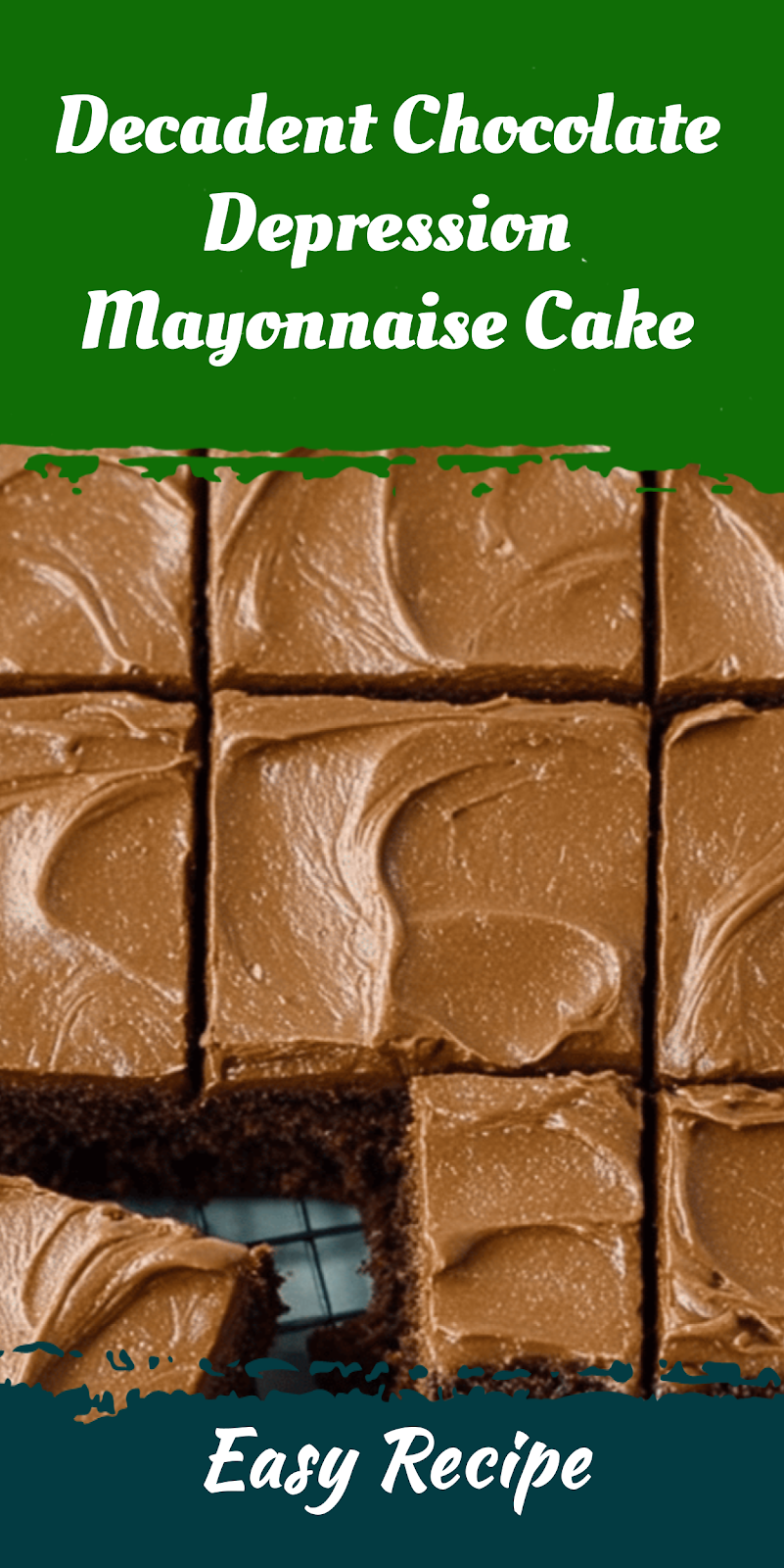 Decadent Chocolate Depression Mayonnaise Cake