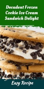 Decadent Frozen Cookie Ice Cream Sandwich Delight