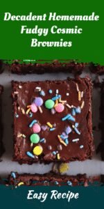 Decadent Homemade Fudgy Cosmic Brownies