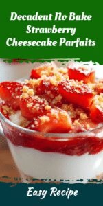 Decadent No Bake Strawberry Cheesecake Parfaits