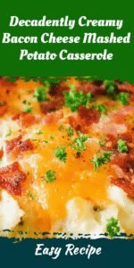 Decadently Creamy Bacon Cheese Mashed Potato Casserole