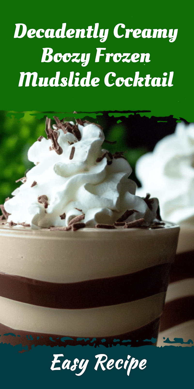 Decadently Creamy Boozy Frozen Mudslide Cocktail