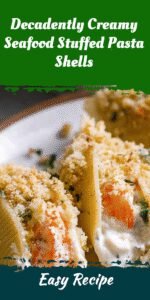 Decadently Creamy Seafood Stuffed Pasta Shells