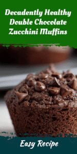 Decadently Healthy Double Chocolate Zucchini Muffins