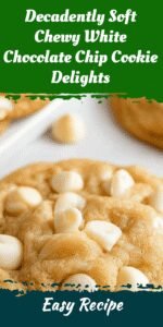Decadently Soft Chewy White Chocolate Chip Cookie Delights