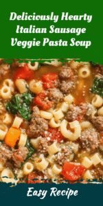 Deliciously Hearty Italian Sausage Veggie Pasta Soup