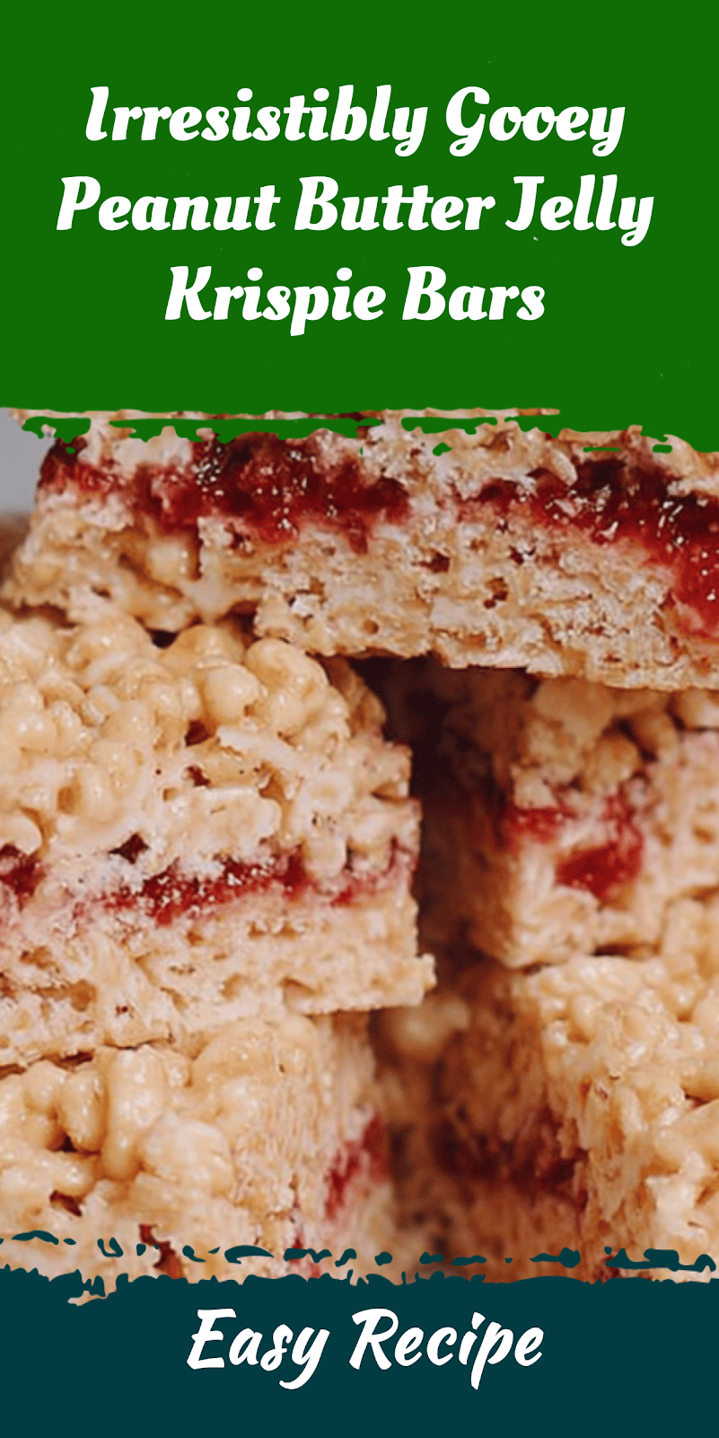 Irresistibly Gooey Peanut Butter Jelly Krispie Bars