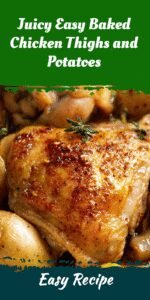 Juicy Easy Baked Chicken Thighs and Potatoes