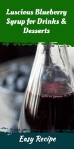 Luscious Blueberry Syrup for Drinks & Desserts