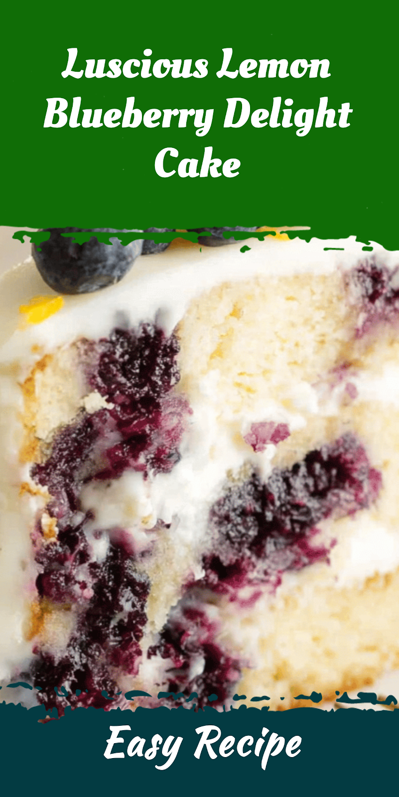 Luscious Lemon Blueberry Delight Cake