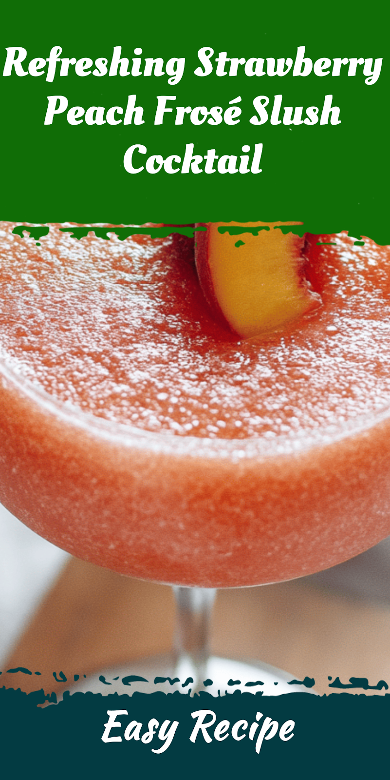 Refreshing Strawberry Peach Frosé Slush Cocktail