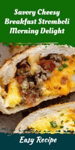 Savory Cheesy Breakfast Stromboli Morning Delight