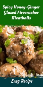 Spicy Honey-Ginger Glazed Firecracker Meatballs