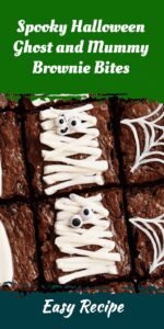 Spooky Halloween Ghost and Mummy Brownie Bites