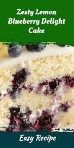 Zesty Lemon Blueberry Delight Cake