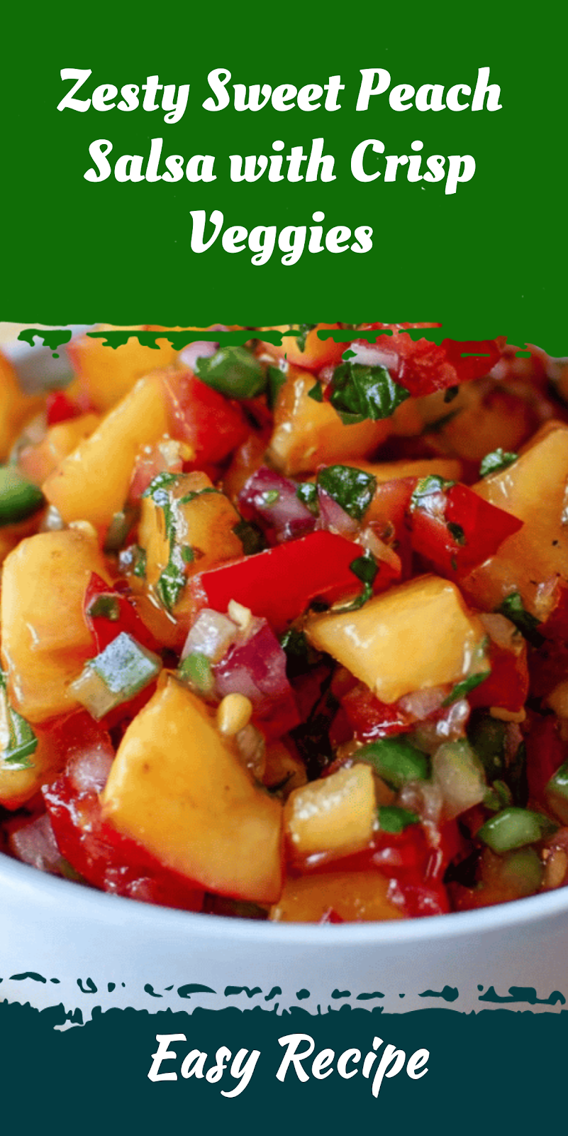 Zesty Sweet Peach Salsa with Crisp Veggies